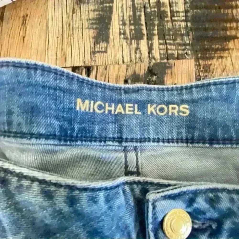 Michael Kors NWT Selma Button-Fly Cropped Flare Plus Size Jeans Women’s …
